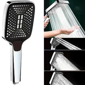 Adjustable Shower Head 3 Mode Rainfall Shower Large Flow Showerhead High Pressure Shower Mixer Bathroom Accessories