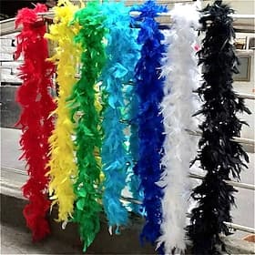 Carnival 2026Rio Carnival Samba Accessories Carnival Feather Boa Pack  Assorted Colors for Party Favors, Costumes, Mardi Gras, Bachelorette Dress Up Brazil Fe