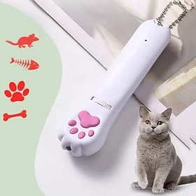 Electric Cat Toys USB Rechargeable Projection Toy with Multi-Pattern Light, Interactive Teaser Wand for Cats  Kittens