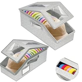 1/2pc Nesting Storage Bag Multi-Purpose Hat Organizer - Large Capacity Stackable Baseball Cap Holder for Home Use