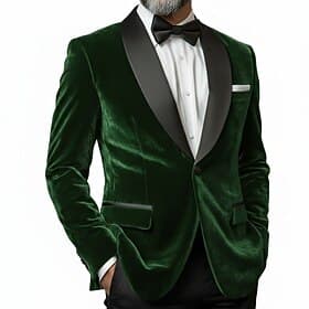 Hombre Chaqueta americana Redonda Moda Fiesta Clásico Color sólido Blazer Rojo Morado Verde Trébol Ajustado Recto 1 botón