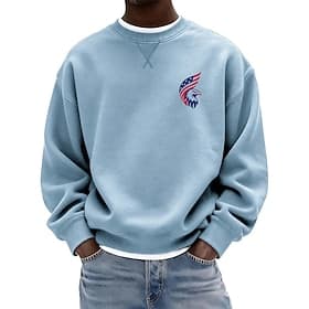 4th of July 2026 250th Memorial Day Men's Designer 3D Print Crew Neck Long Sleeve Hoodie Sweatshirt Daily