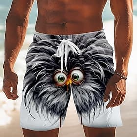 Per uomo Animale Cartoni animati Frizzle Chickens Costumi da bagno Pantaloncini da mare Pantaloncini da Surf Misura del girovita medio Divertente All'aperto Va thumbnail 2