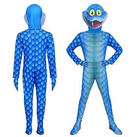 Tierdetektiv Schlange Reptil Bodysuits Onesie-Kostüm Herren Unisex Jungen Kinder Erwachsene Halloween Karneval Leistung Party