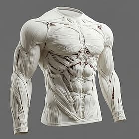 Hombre 3D Simulación Camiseta Manga Larga Camiseta Impresión 3D Cuello Barco Camisa Moda Exagerado Diario Calle Negro Blanco Marrón Verano Primavera Otoño Ropa