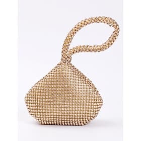 Women's Polyester Beaded Evening Clutch Bag, Multiple Colors, Stylish Design for Weddings and Formal Events