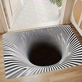 3D Optical Illusion Doormat Visual Trap Floor Mat Non Slip for Doorway Entryway Bathroom Kitchen Indoor Outdoor Diatomaceous Earth Quick Dry Absorbent 20 x 31 thumbnail 2