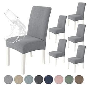 Waterproof Stretch Full Wrap Dining Chair Cover Modern Simple Non Slip Dustproof Chair Slipcover for Home Kitchen Gift for Family