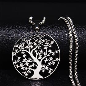 Necklace For Women's Street Daily Stainless Steel Classic Tree of Life