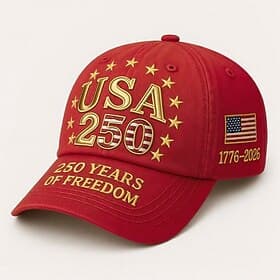 Men's Unisex United States 250th Anniversary Hat Baseball Cap Sun Hat Trucker Hat Black White Polyester / Polyamide Adjustable Patriotic Vacation Sports Daily thumbnail 2