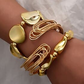 Classic Fashion Fashion Resin Bracelet Jewelry Silver / Gold For Daily Holiday Date