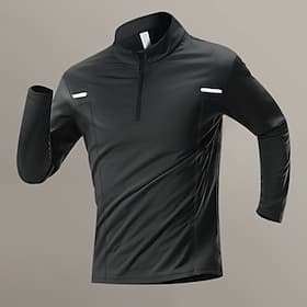 Men's Solid Colored Running T-Shirt Compression Shirt Running Shirt Spring Fall Long Sleeve Quick Dry Compression Moisture Wicking Gym Workout Active Training