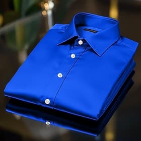 Men's Shirt Satin Shirt Dress Shirt Button Up Shirt Prom Shirt Gradient Wedding Formal Royal Blue Long Sleeve Turndown All Seasons Clothing Apparel
