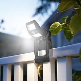Outdoor Solar Powered Clip Light, Waterproof LED Wall Light with Motion Sensor, High Brightness Solar Charging for Garden, Yard, Balcony, Fence, Patio, Securit