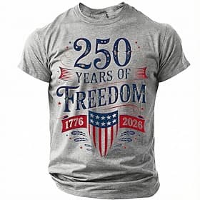 4th juli 2026 250e Memorial Day Patriottische Patriot Grafisch Amerikaanse Vlag T-Shirt