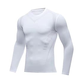 Men's Solid Colored Running T-Shirt Compression Shirt Running Shirt Spring Fall Long Sleeve Quick Dry Compression Moisture Wicking Gym Workout Active Training thumbnail 2