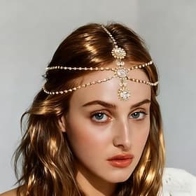 Samba Accessories Elegant Sparkle Rhinestone Forehead Head Jewelryl Performance Costume
