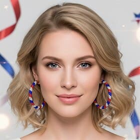 250th Anniversary USA Earrings Cosplay Adults' Women's Independence Day / the Fourth of July 4th of July Party Performance Dress Up