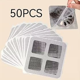 20/50 Pcs Shower Hair Catcher, Metal Mesh Drain Filter, Easy to Use and Dispose, No Clogging, No Odor, Shower Drain Strainer for Bathroom