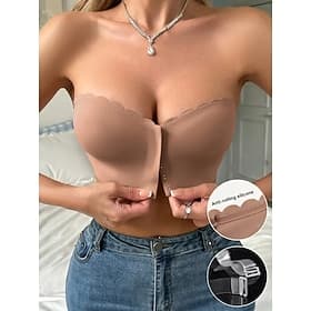 Women's Shapewear Fashion Simple Pure Color Backless Daily Sleeveless Black White Brown Beige Summer Spring Fall Winter