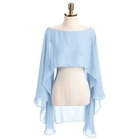 Shrug Mother's Wraps Bridal's Wraps Wedding Guest 's Wraps Cape Elegant Ladies Formal Style Sleeveless Chiffon Wedding Wraps With Pure Color For Daily Summer