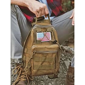 Men's Camouflage Nylon Sling Bag Chest Bag– Multi-Pocket, Large Capacity, Durable Design for Outdoor Sports, Hiking, Camping and Travel