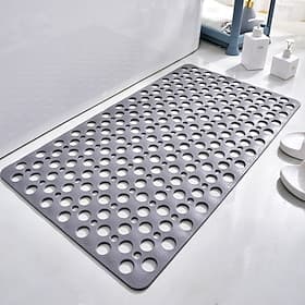 Secure Shower Mat Non-Slip Antibacterial Round Hole Drainage Anti-Slip Bath Mat with Suction Cups for Shower and Bathroom Floor Protection