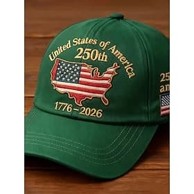 Women's Hat United States 250th Anniversary Hat Baseball Cap Sun Hat Sun Protection Windproof Breathable Daily Outdoor Weekend Print Flag Letter