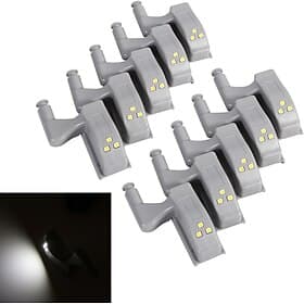 10 Pack Hinge LED Sensor Light-Smart Touch Induction Cabinet Light for Kitchen Cabinet Cupboard Closet Night Lights, Living Room, Bedroom, Wardrobe Night Light