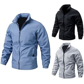 Men's Bomber Jacket Windbreaker Hiking Jacket Outdoor Waterproof Windproof Hiking Outfits Hiking Clothes Spring Autumn / Fall Top Camping / Hiking / Caving Run