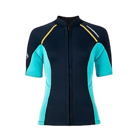 Women's 1.5mm Neoprene Wetsuit Top Thermal Full Body Suit Top Diving Suit Top Color-blocking Thermal Thickened UV-Protective Short Sleeve Swimwear Top Surfing