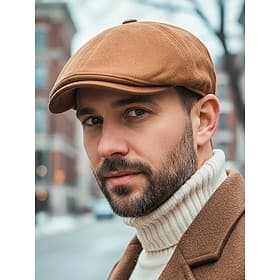Men's Suede Flat Cap with Various Colors, Classic Newsboy Hat, Comfortable and Stylish, Perfect for Casual and Semi-Formal Occasions
