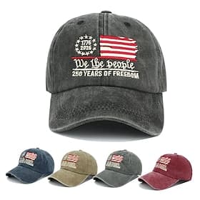Baseball Cap American Flag Retro Vintage Heritage Patriotic 1776-2026 for Unisex Adults' 3D Print  for Independence Day / the Fourth of July 4th of July Outdoo