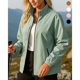 Women's Windbreaker Softshell Jacket Hiking Jacket Outdoor Waterproof Windproof Hiking Outfits Hiking Clothes Spring Autumn / Fall Top Camping / Hiking / Cavin