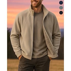 Men's Hiking Jacket Fleece Jacket Winter Coat Winter Autumn / Fall Outdoor Thermal Warm Fleece Lining Winter Fleece Jacket Full Zip Hunting Camping / Hiking /