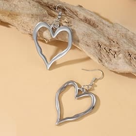 1 Pair Earrings For Women's Daily Street Alloy Heart Sweet Heart