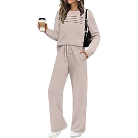 Women's Pants Sets Bolero Long Sleeve Round Neck Plain Ruched Drawstring Elegant Fashion Streetwear Casual Daily Outdoor Dark Grey Dark Navy Navy Blue Spring R