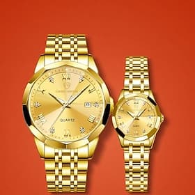 Couple Watches, Men'swomen's Charming Luxury Watches, Rhinestone Decorations, Calendar Function, Night Light Display, Fashionable Casual Watches, Best Accessor