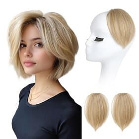 Clip in Hair , 2PCS 6 inch Short Thick Clip in Hairpieces Adding Extra Volume Hair Extensions for Women