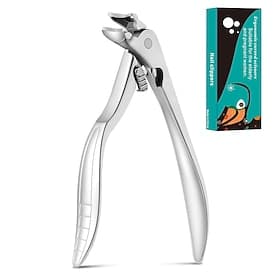 Curved Stainless Steel Nail Clippers, Anti-Splash Wide Jaw Toenail Clipper, Heavy Duty Ergonomic Nail Cutter for Ingrown  Thick Nails, Portable Grooming Tool f