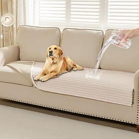 Waterproof Couch Cover for Dogs Washable,Faux Fur Pet Couch Covers for Sofa,Soft Dog Bed Cover Non-Slip Couch Covers for 3 Cushion Couch Sofa Pet Friendly