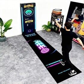 Dartboard Practice Mat Easy Clean Non-Slip Durable Stain Resistant Floor Mat for Arcade Game Room Indoor Competition Use
