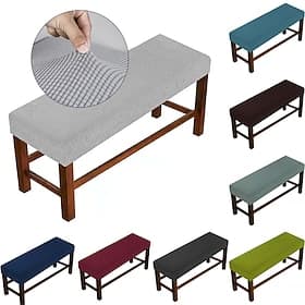 Housse extensible pour banc long, housse élastique pour banc de salle à manger, banc de chevet, banc de piano, banc à chaussures d'entrée