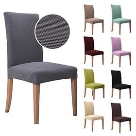 Stretch Dining Chair Cover One Piece Elastic Slipcover for Home Hotel Restaurant Chair Protector Seat and Backrest Cover