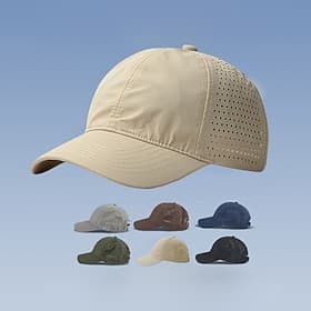 Men Baseball Cap Mesh Cap Black Dark Navy Polyester Hollow Out Active Daily Sport Casual Daily Home Solid Color Sun Protection Ventilation