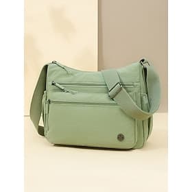 Women's Multi-Color Water-Resistant Polyester Crossbody Bag, Large Capacity, Versatile for Daily Casual and Vacation Use, Adjustable Strap, Stylish and Functio