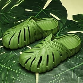 Summer Casual Slippers Men's and Women's Outdoor Slippers Thick-soled Bamboo Rayon Turtle Back Hole Shoes