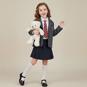 Genius Girl Cosplay Costume Outfits Casual School Uniforms for Unisex Kid's Adults' Halloween Carnival Carnival Halloween School Wear
