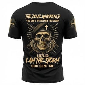 4th of July 2026 250th Memorial Day Men's Patriotic Patriot 3D Print Veteran Crew Neck Short Sleeve T-Shirt Casual Daily
