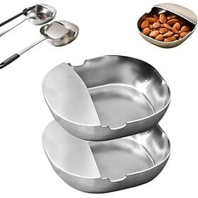 2/3Pcs 304 Stainless Steel Spoon Rest  Multipurpose Kitchen Utensil Holder, Self-Standing Ladle Rack and Snack Plate with Stable Design, Dishwasher Safe, For S